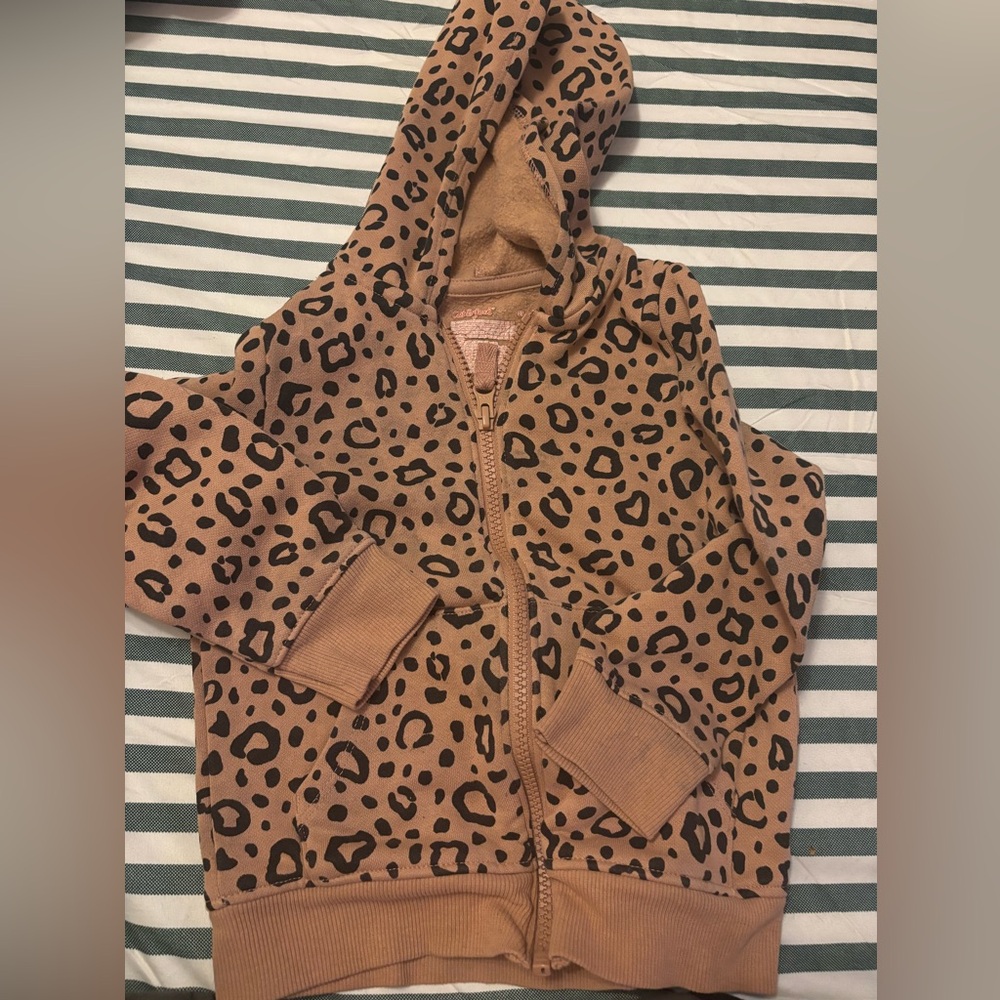3T Leopard Print Zip Up Jacket